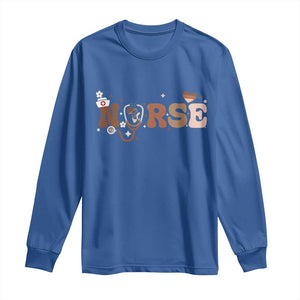 Strong Black Nurse Long Sleeve Shirt African American Healthcare Hero Gift TS12 Royal Blue Print Your Wear