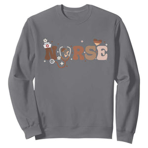 Strong Black Nurse Sweatshirt African American Healthcare Hero Gift TS12 Charcoal Print Your Wear