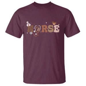Strong Black Nurse T Shirt African American Healthcare Hero Gift TS12 Maroon Print Your Wear