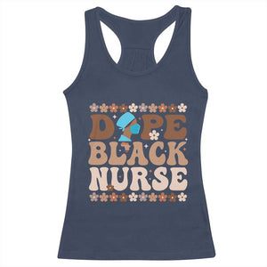 Dope Black Nurse Racerback Tank Top African American Black Nurse Gift TS12 Navy Print Your Wear