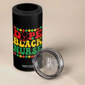 Melanin Queen Nursing Black History Month Gift 4 in 1 Can Cooler Tumbler Dope Black Nurse TS12 Print Your Wear
