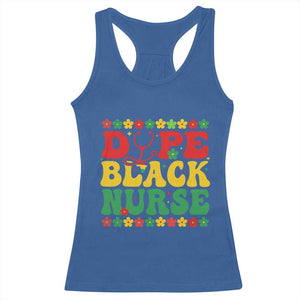 Melanin Queen Nursing Black History Month Gift Racerback Tank Top Dope Black Nurse TS12 Royal Blue Print Your Wear