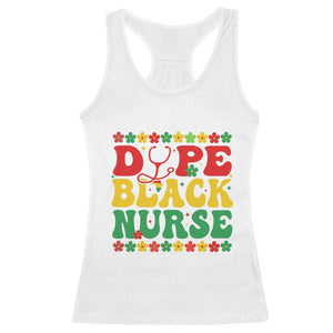 Melanin Queen Nursing Black History Month Gift Racerback Tank Top Dope Black Nurse TS12 White Print Your Wear