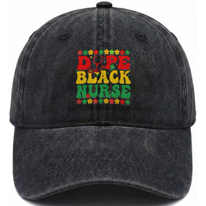 Melanin Queen Nursing Black History Month Gift Washed Cotton Baseball Cap Dope Black Nurse TS12 Print Your Wear