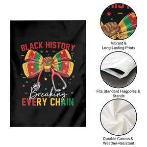 Black History Breaking Every Chain Garden Flag Gift For Black Nurse TS12 Print Your Wear