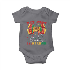 Black History Breaking Every Chain Baby Onesie Gift For Black Nurse TS12 Charcoal Print Your Wear