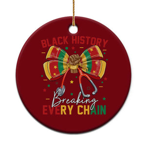Black History Breaking Every Chain Ceramic Ornament Gift For Black Nurse TS12 1pc Red Print Your Wear