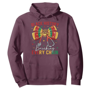 Black History Breaking Every Chain Hoodie Gift For Black Nurse TS12 Maroon Print Your Wear