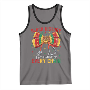 Black History Breaking Every Chain Tank Top Gift For Black Nurse TS12 Deep Heather Black Print Your Wear
