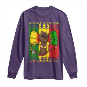 Breaking Every Chain Long Sleeve Shirt Black History Medical Professional Gift TS12 Purple Print Your Wear