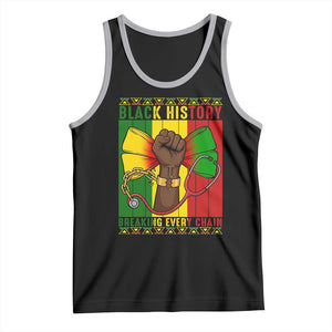 Breaking Every Chain Tank Top Black History Medical Professional Gift TS12 Black Athletic Heather Print Your Wear