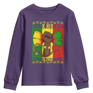 Breaking Every Chain Youth Sweatshirt Black History Medical Professional Gift TS12 Purple Print Your Wear