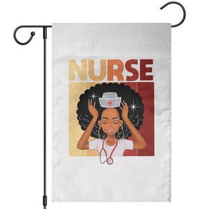 Strong Black Nurse Garden Flag Black History Medical Professional Gift TS12 White Print Your Wear