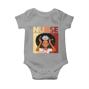 Strong Black Nurse Baby Onesie Black History Medical Professional Gift TS12 Sport Gray Print Your Wear