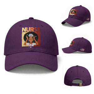 Strong Black Nurse Baseball Cap Black History Medical Professional Gift TS12 Baseball Cap Universal Fit Purple Print Your Wear
