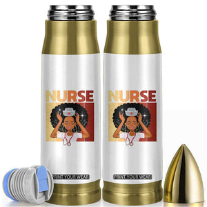 Strong Black Nurse Bullet Tumbler Black History Medical Professional Gift TS12 White Print Your Wear