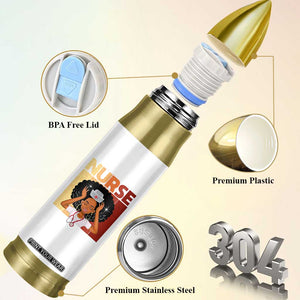 Strong Black Nurse Bullet Tumbler Black History Medical Professional Gift TS12 Print Your Wear