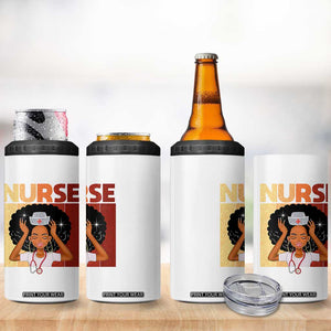 Strong Black Nurse 4 in 1 Can Cooler Tumbler Black History Medical Professional Gift TS12 Print Your Wear