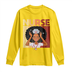 Strong Black Nurse Long Sleeve Shirt Black History Medical Professional Gift TS12 Daisy Print Your Wear