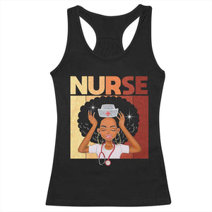 Strong Black Nurse Racerback Tank Top Black History Medical Professional Gift TS12 Black Print Your Wear