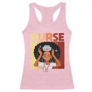 Strong Black Nurse Racerback Tank Top Black History Medical Professional Gift TS12 Light Pink Print Your Wear