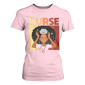 Strong Black Nurse T Shirt For Women Black History Medical Professional Gift TS12 Light Pink Print Your Wear