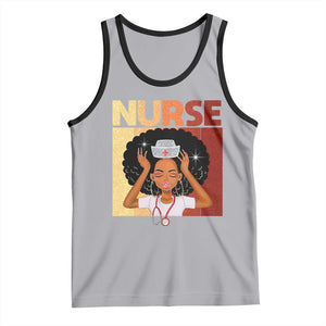 Strong Black Nurse Tank Top Black History Medical Professional Gift TS12 Athletic Heather Black Print Your Wear