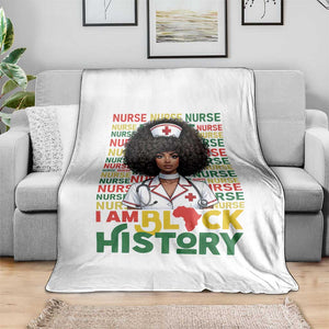 I Am Black History Throw Blanket Black History Month Nurse Gift TS12 Print Your Wear