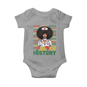 I Am Black History Baby Onesie Black History Month Nurse Gift TS12 Sport Gray Print Your Wear