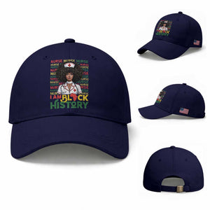 I Am Black History Baseball Cap Black History Month Nurse Gift TS12 Baseball Cap Universal Fit Dark Blue Print Your Wear