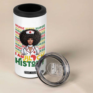 I Am Black History 4 in 1 Can Cooler Tumbler Black History Month Nurse Gift TS12 Print Your Wear