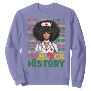 I Am Black History Sweatshirt Black History Month Nurse Gift TS12 Violet Print Your Wear