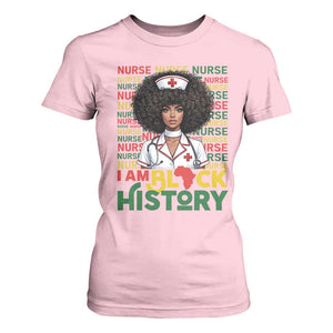 I Am Black History T Shirt For Women Black History Month Nurse Gift TS12 Light Pink Print Your Wear