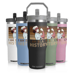 Proud Black Nurse Flip Straw Tumbler I Am Black History TS12 Print Your Wear
