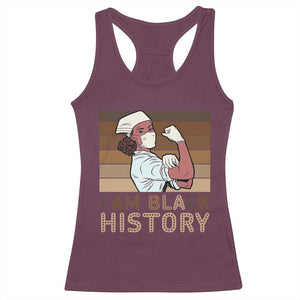 Proud Black Nurse Racerback Tank Top I Am Black History TS12 Maroon Print Your Wear