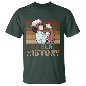Proud Black Nurse T Shirt I Am Black History TS12 Dark Forest Green Print Your Wear