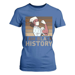Proud Black Nurse T Shirt For Women I Am Black History TS12 Royal Blue Print Your Wear