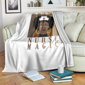 Black Nurse Magic Throw Blanket Black History Month Nurse Gift TS12 Print Your Wear
