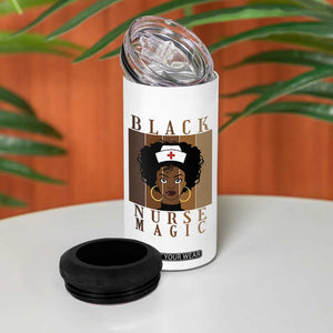 Black Nurse Magic 4 in 1 Can Cooler Tumbler Black History Month Nurse Gift TS12 Print Your Wear