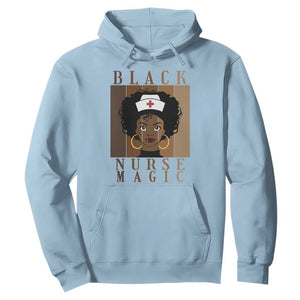 Black Nurse Magic Hoodie Black History Month Nurse Gift TS12 Light Blue Print Your Wear