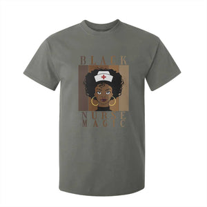 Black Nurse Magic T Shirt For Kid Black History Month Nurse Gift TS12 Military Green Print Your Wear