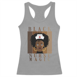 Black Nurse Magic Racerback Tank Top Black History Month Nurse Gift TS12 Sport Gray Print Your Wear