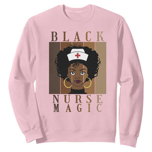 Black Nurse Magic Sweatshirt Black History Month Nurse Gift TS12 Light Pink Print Your Wear