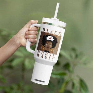Black Nurse Magic Tumbler With Handle Black History Month Nurse Gift TS12 Print Your Wear