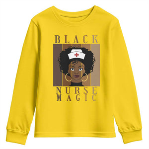 Black Nurse Magic Youth Sweatshirt Black History Month Nurse Gift TS12 Daisy Print Your Wear