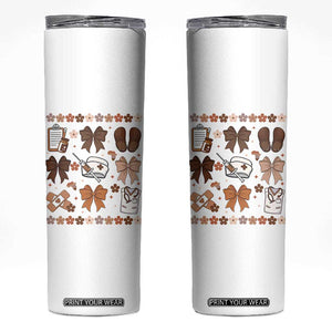 Proud Black Nurse Skinny Tumbler Gift For African Nurse Black History TS12 White Print Your Wear