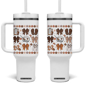 Proud Black Nurse Tumbler With Handle Gift For African Nurse Black History TS12 One Size: 40 oz White Print Your Wear
