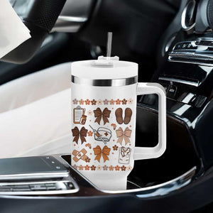 Proud Black Nurse Tumbler With Handle Gift For African Nurse Black History TS12 Print Your Wear