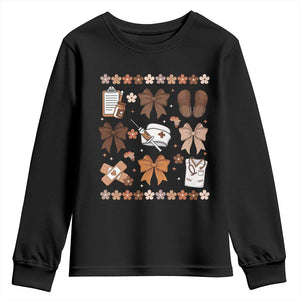 Proud Black Nurse Youth Sweatshirt Gift For African Nurse Black History TS12 Black Print Your Wear