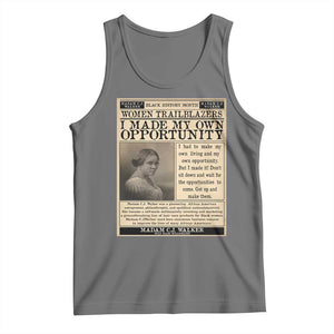 Madam C.J. Walker Tank Top I Made My Own Opportunity TS12 Black Heather Print Your Wear